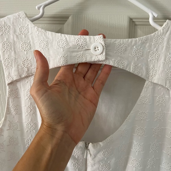 Tori Richard White Textured Mini Dress - Picture 3 of 7